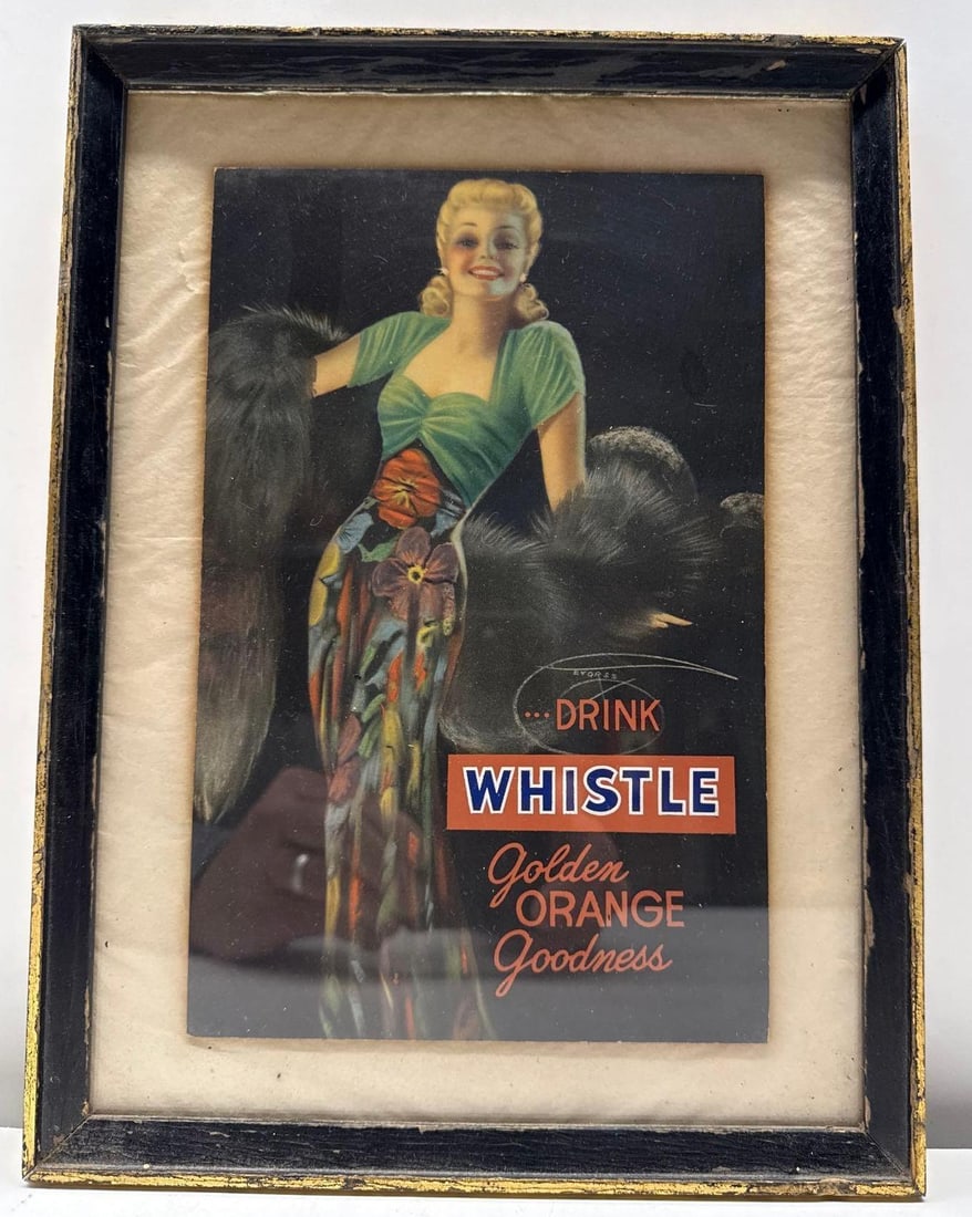 Early Art Deco Whistle Soda Framed Poster (1 of 4)