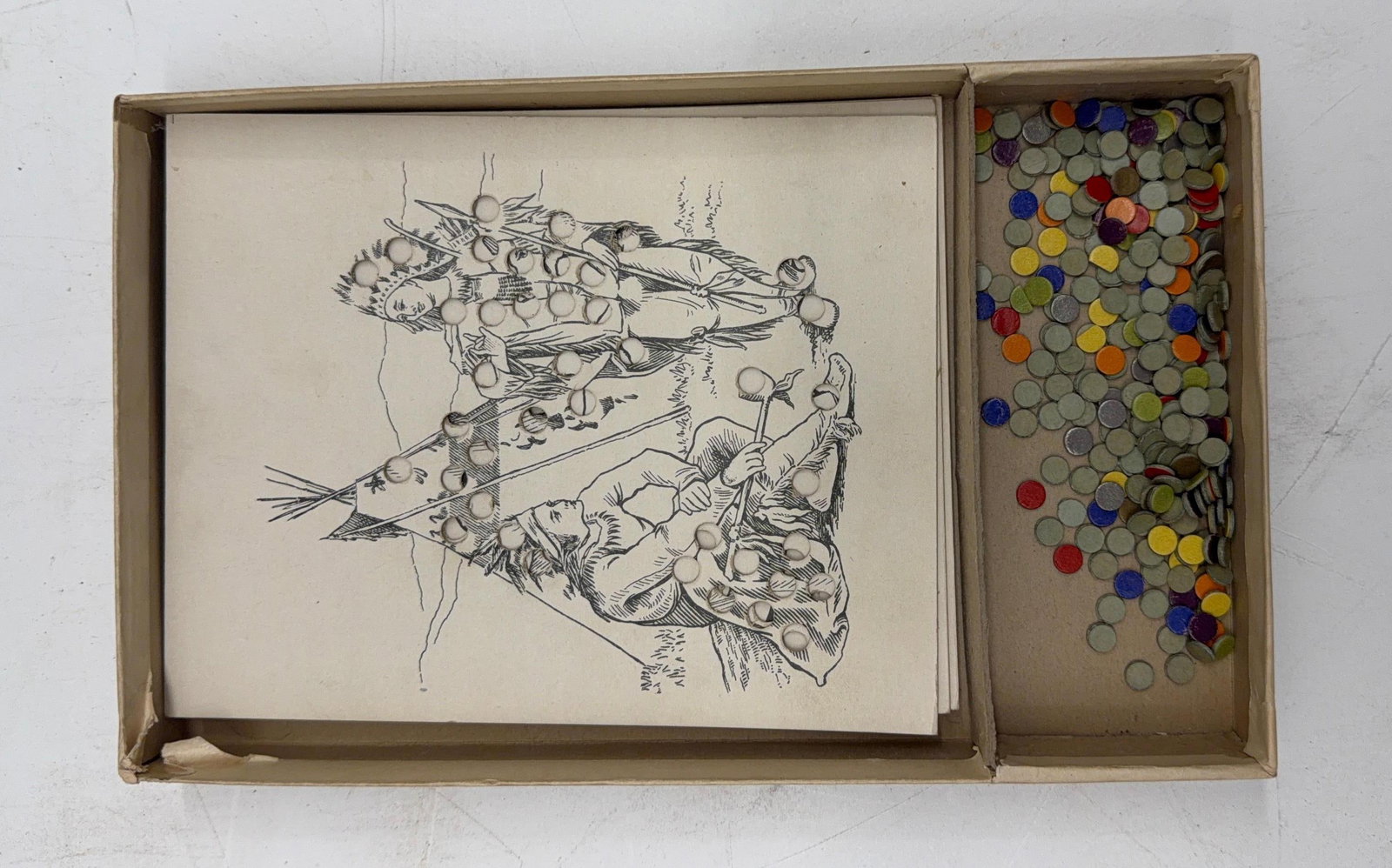 1907 Early "Magic Dots for Tots" Board Game - 2