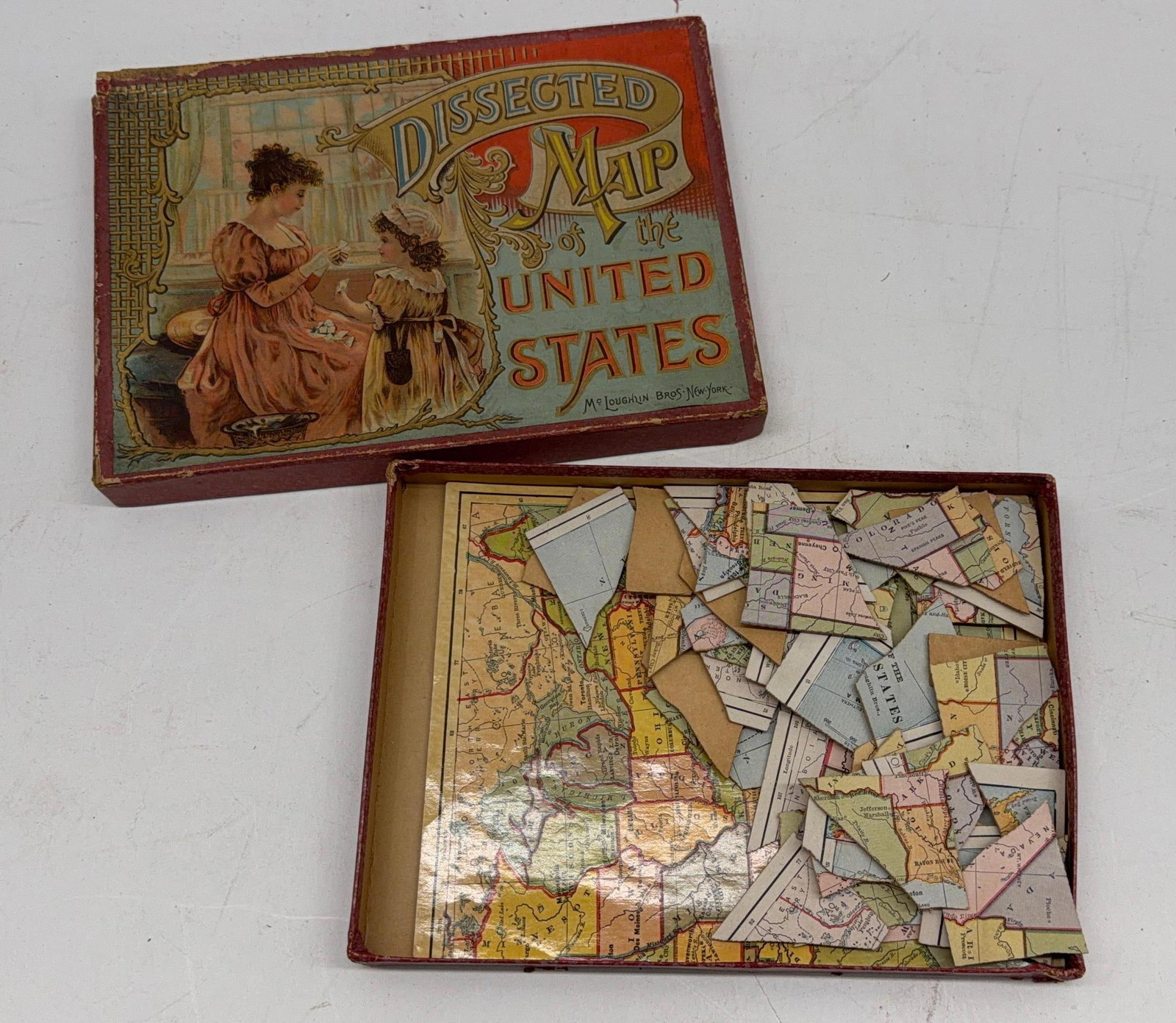Early "Dissected United States Puzzle Game - 4