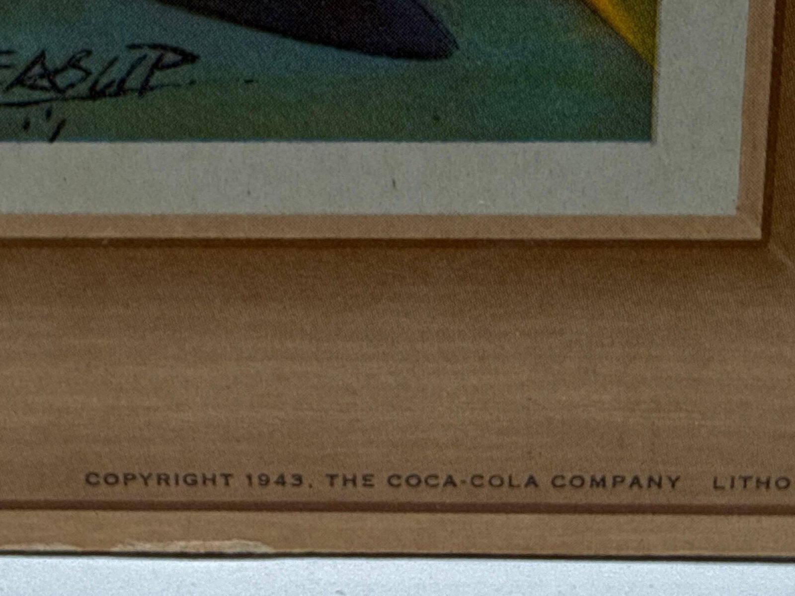 Coca-Cola WW2 Vaught Sikorsky F4U Corsair Fighter Poster - 3