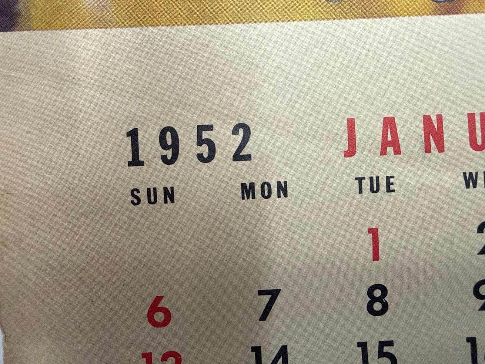 1952 Dr Pepper Calendar - 2
