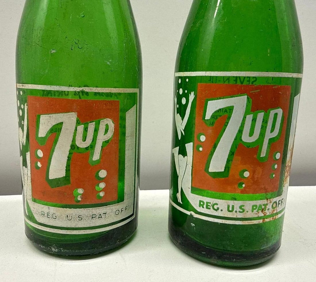 Two Art Deco 7up Soda Bottles Austin, Texas - 4
