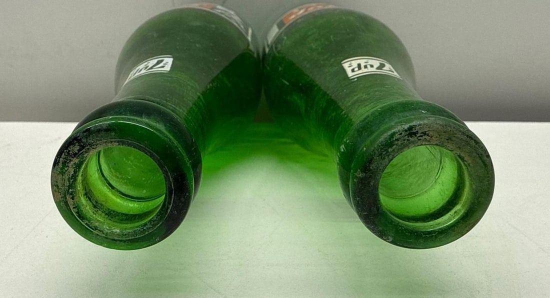 Two Art Deco 7up Soda Bottles Austin, Texas - 6