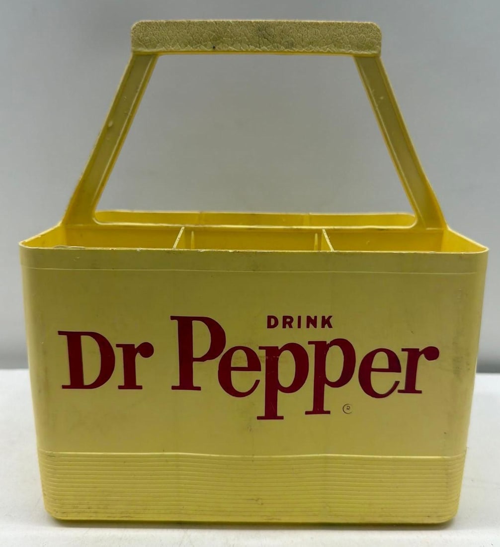 Dr Pepper Yellow Plastic Six Pack Bottle Carrier - 3