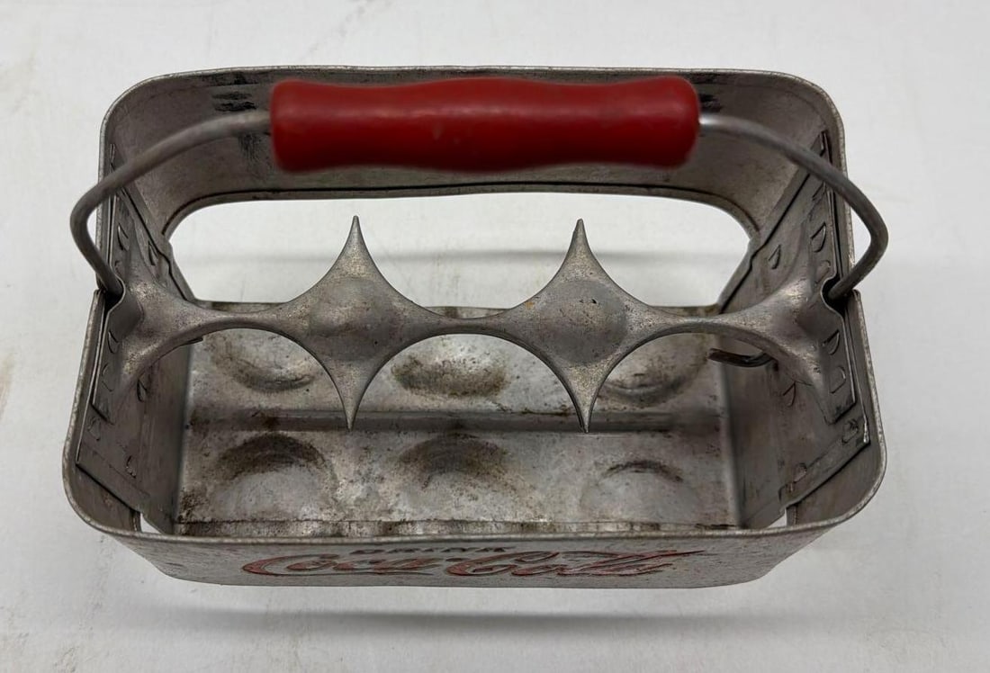 Early Coca-Cola Metal Six Pack Carrier - 7