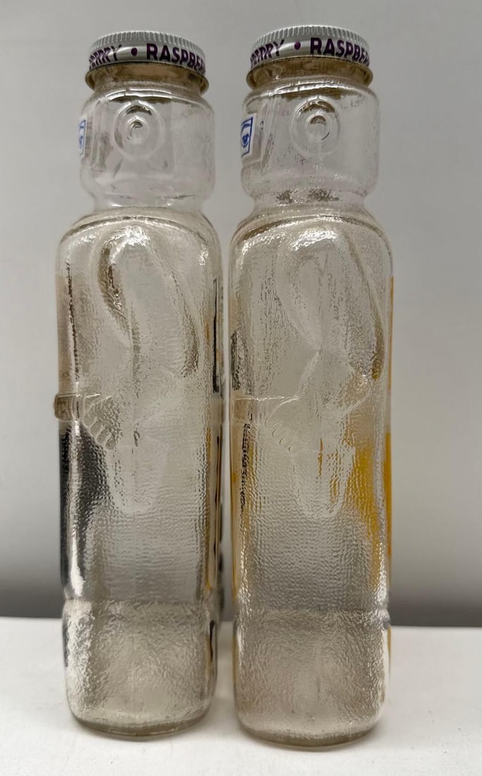 Two Black Raspberry Figural Soda Bottles - 2