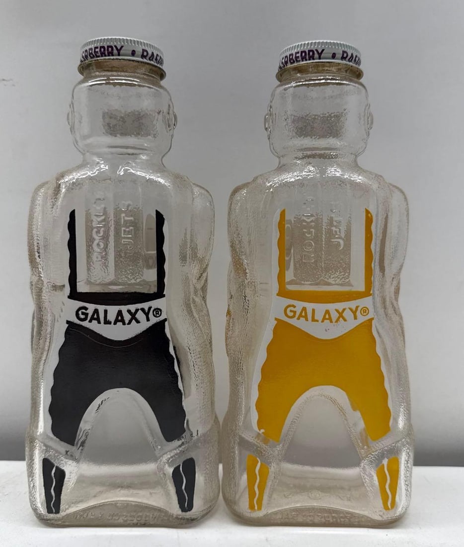 Two Black Raspberry Figural Soda Bottles - 3