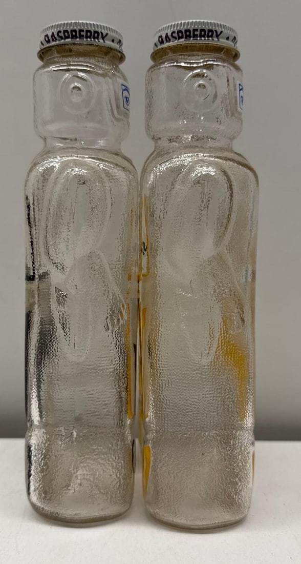 Two Black Raspberry Figural Soda Bottles - 4