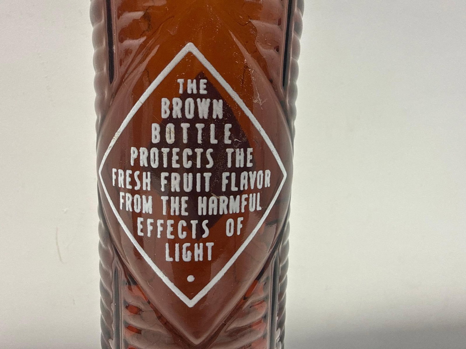 Two Amber Orange Crush Bottles w/ Crushy Man - 3