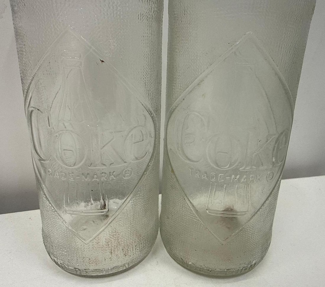 Two Coca-Cola Clear Do Not Refill Bottles - 2