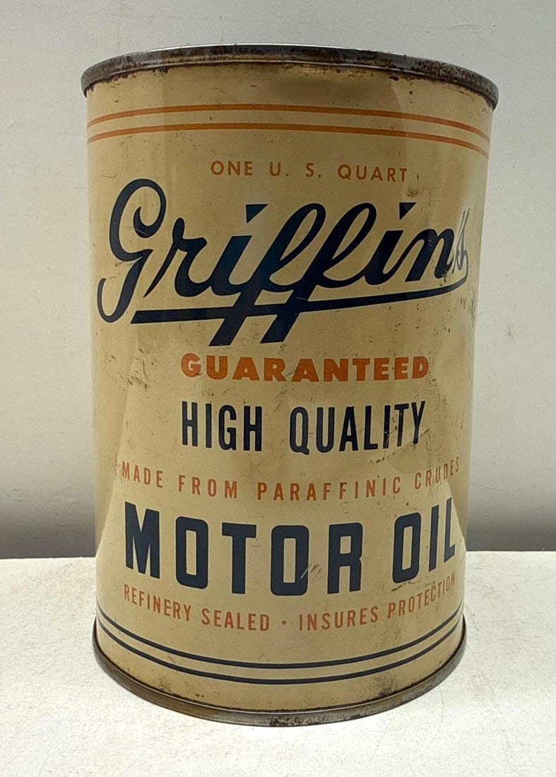 Griffin's Grocery White Quart Oil Can Muskogee, OK (1 of 9)