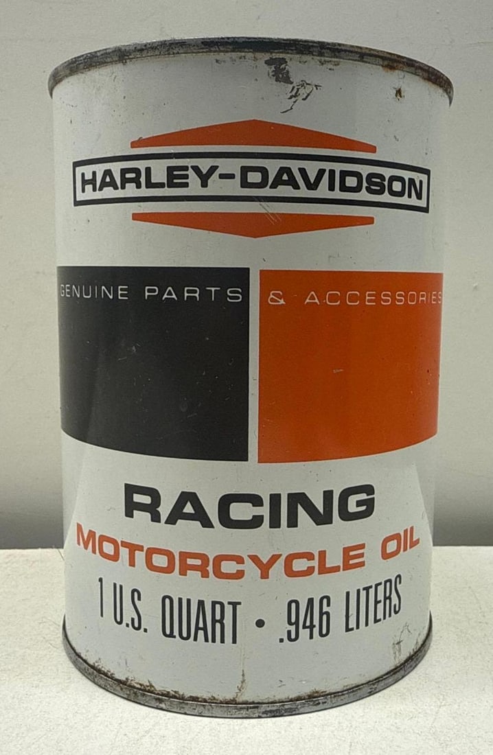 Harley Davidson Motorcycle Racing Quart Oil Can (1 of 6)
