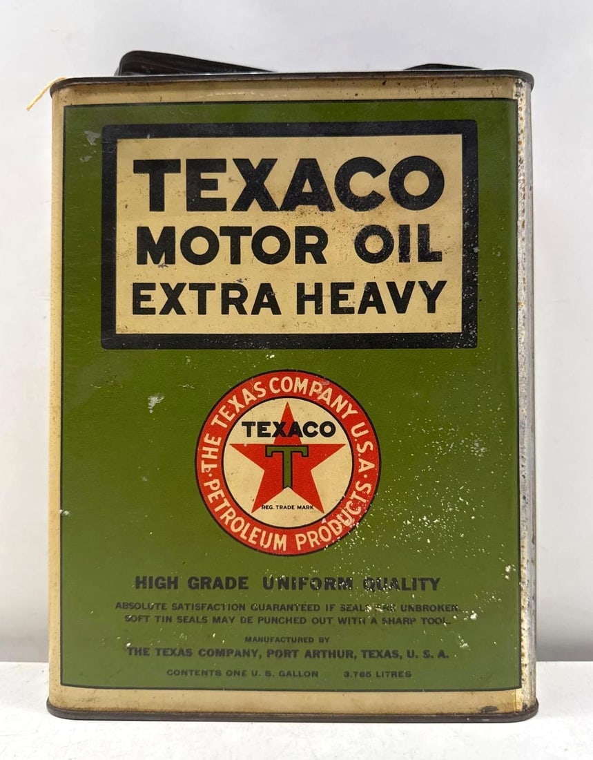Texaco Extra Heavy One Gallon Motor Oil Can (1 of 7)