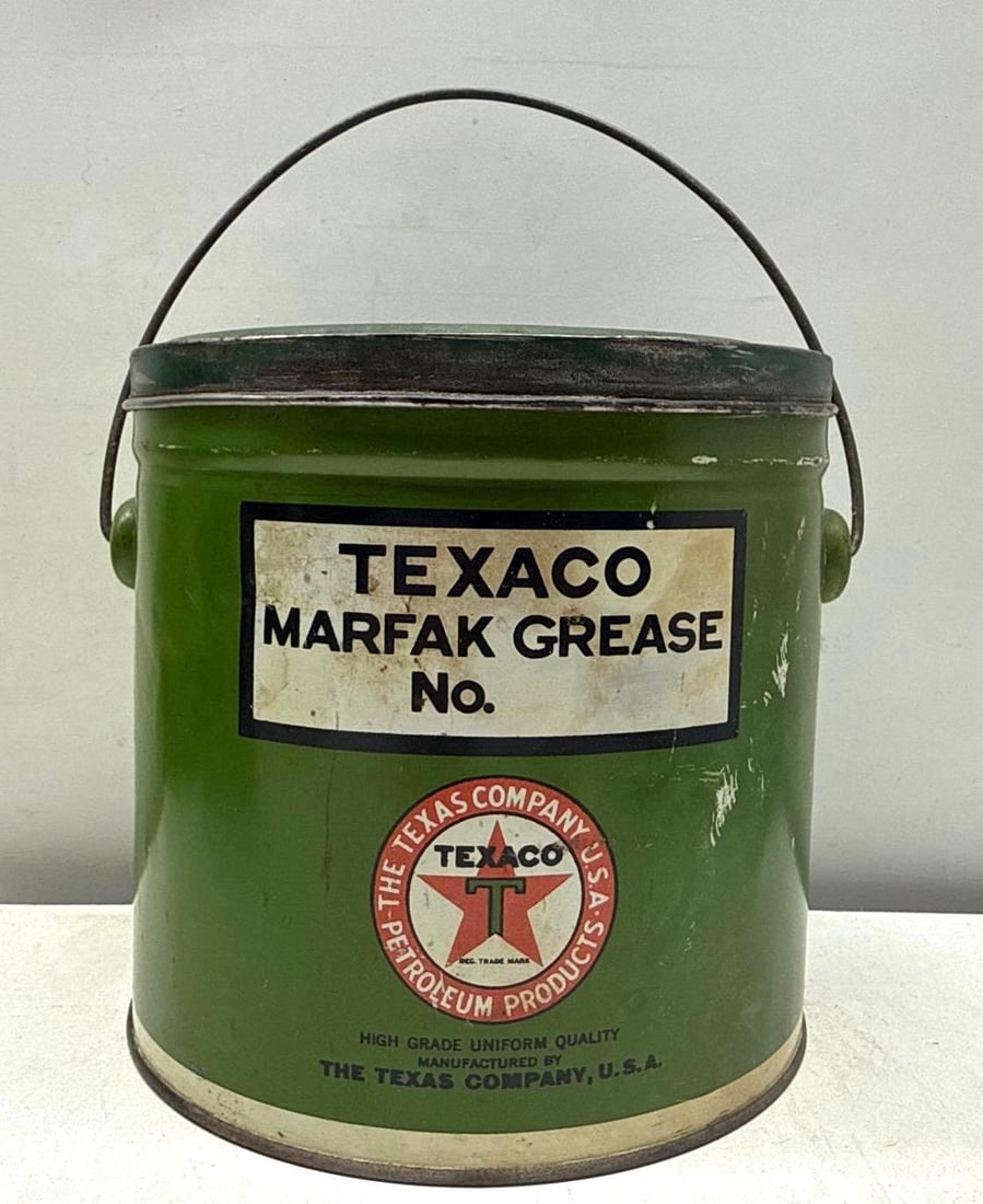 1920's Texaco Marfak Grease Five Pound Grease Pail (1 of 6)