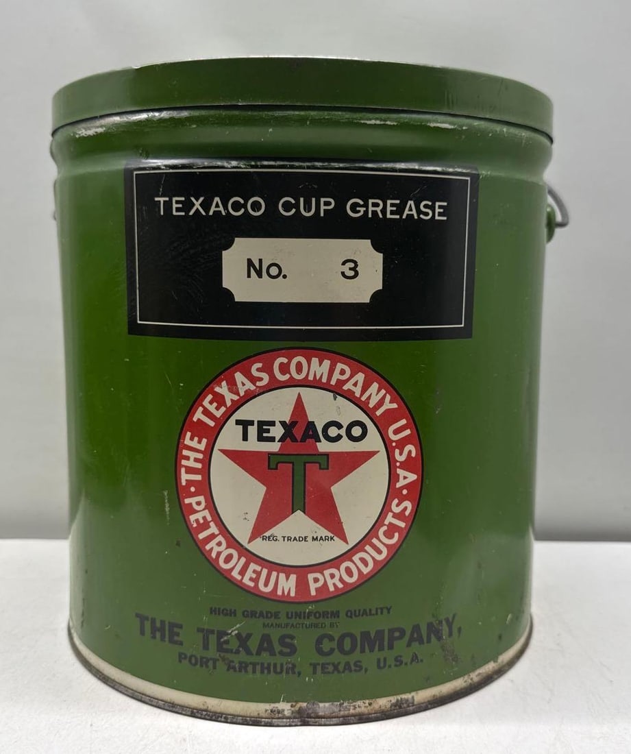 1920's Texaco No 3 Cup Grease 25lb Pail (1 of 6)