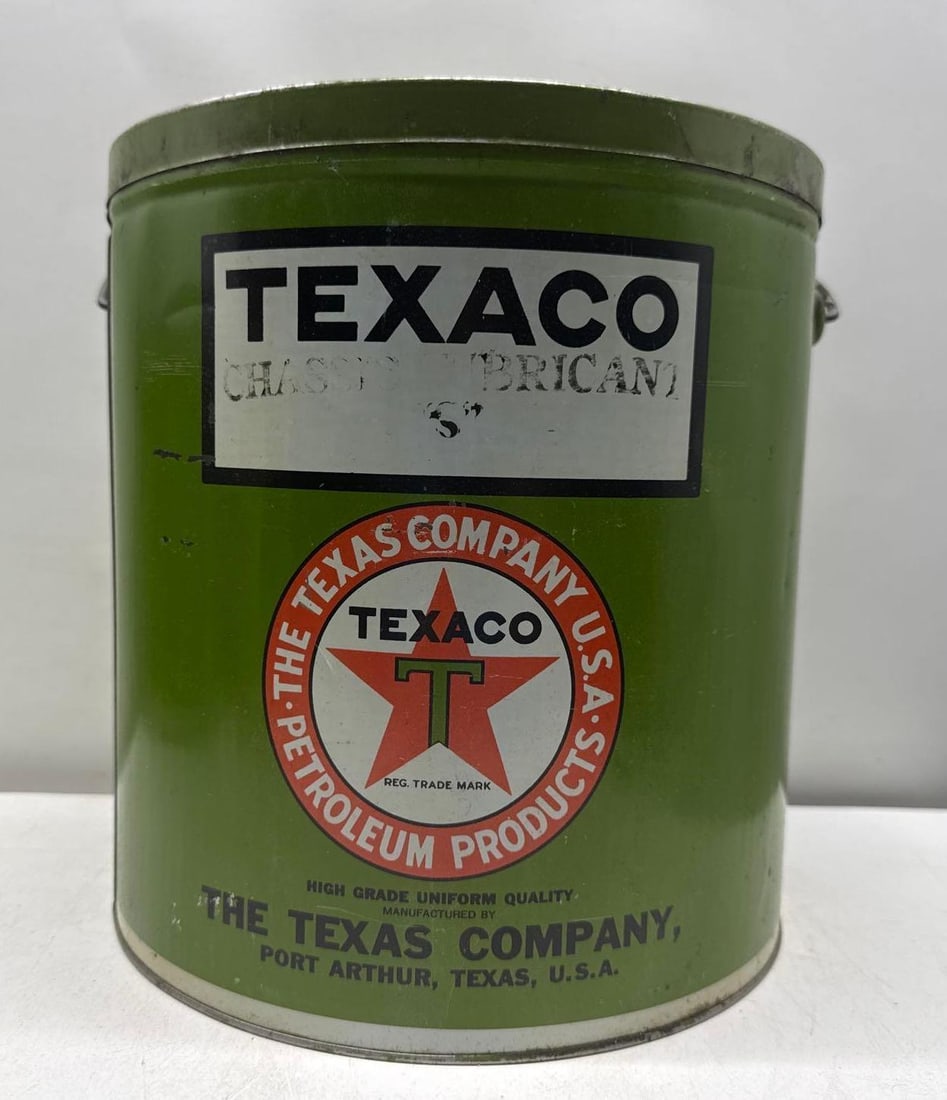1920's Texaco Chasis Lubricant 25lb Pail (1 of 6)