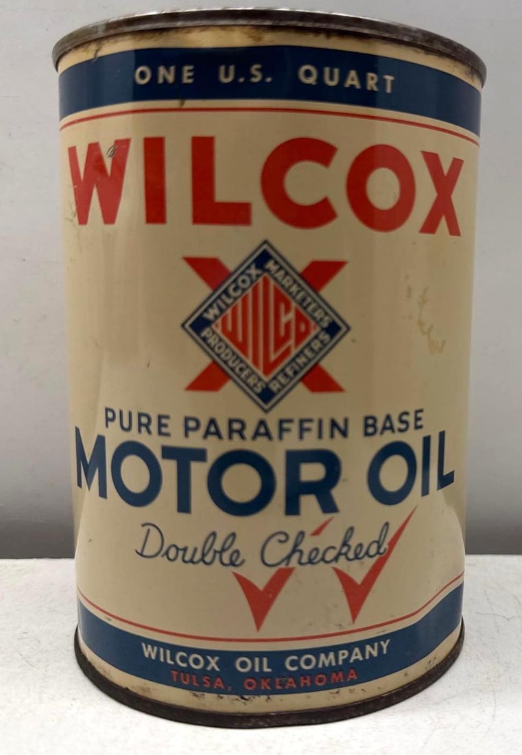 Wilcox Motor Oil "Double Check" Quart Oil Can (1 of 6)