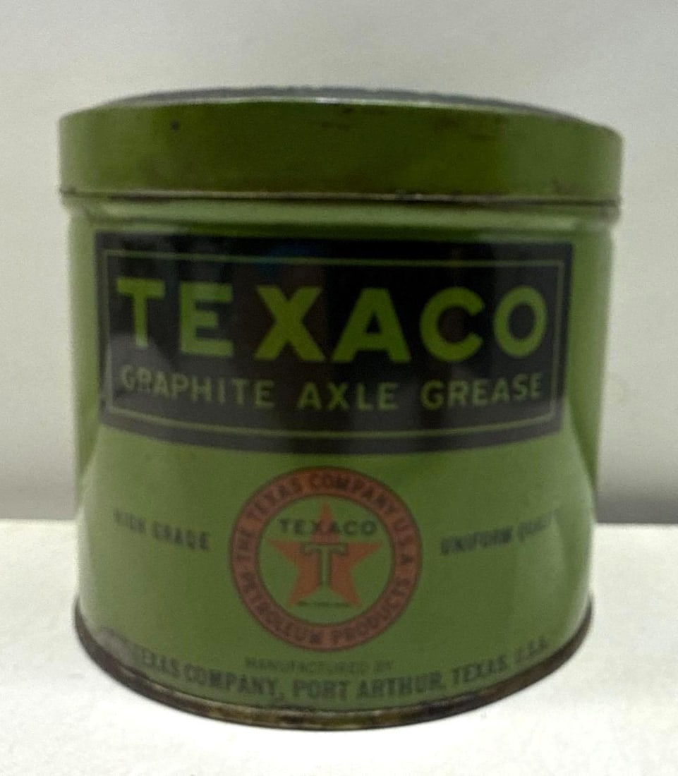 1920's Texaco Graphite Axle Three Pound Grease Can (1 of 6)