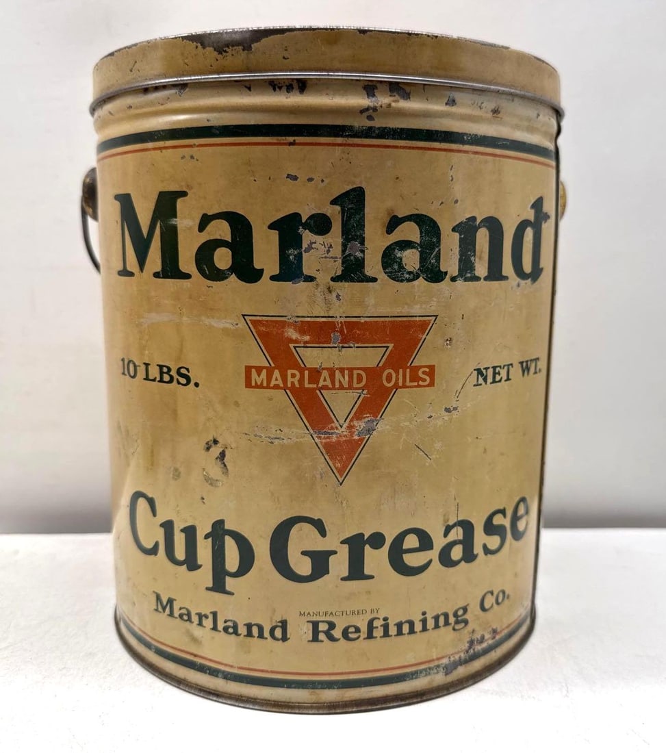 1920's Marland Oils Ten Pound Grease Pail (1 of 9)
