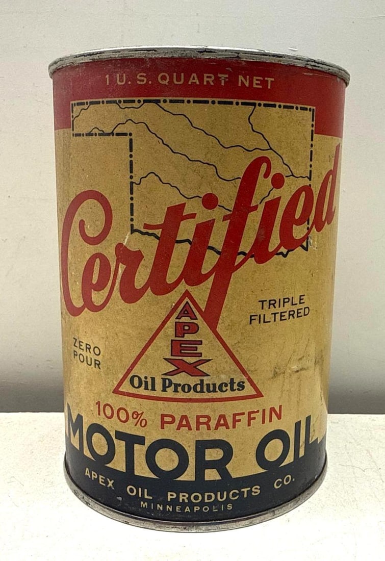 Apex Certified Motor Oil Quart Oil Can Minneapolis, MN (1 of 7)