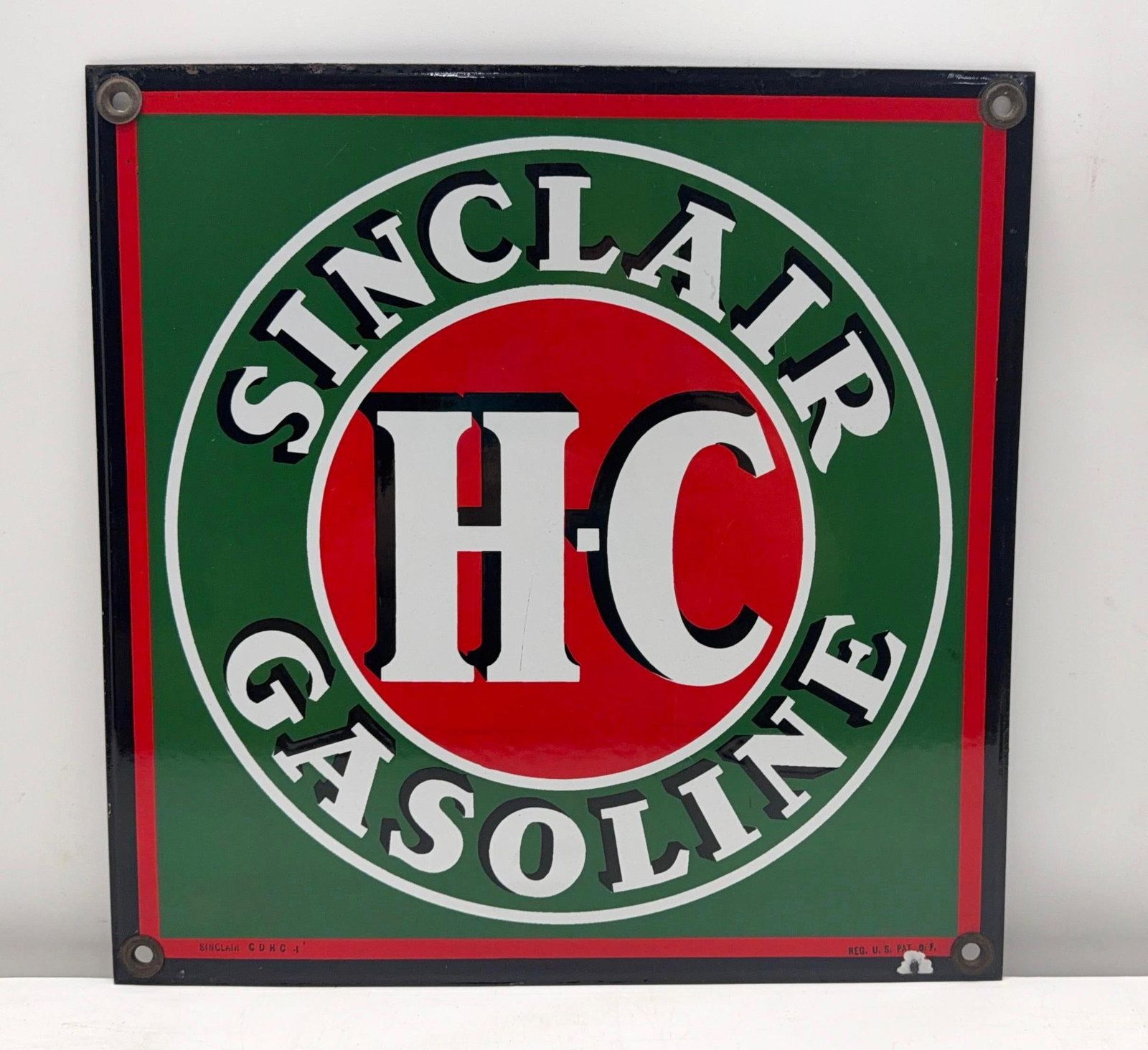 14" Sinclair H-C Porcelain Sign (1 of 3)