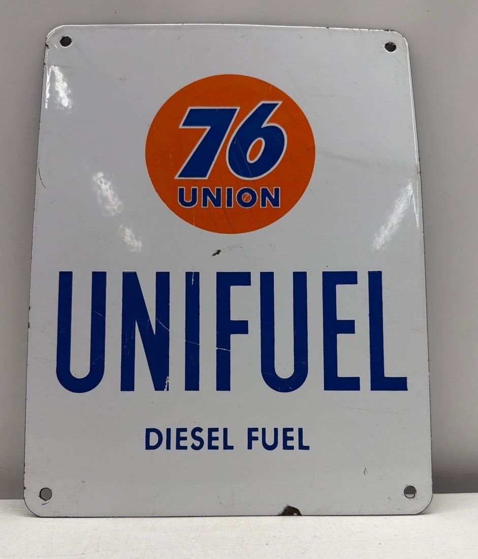 Union 76 Diesel Porcelain Gas Pump Sign (1 of 2)