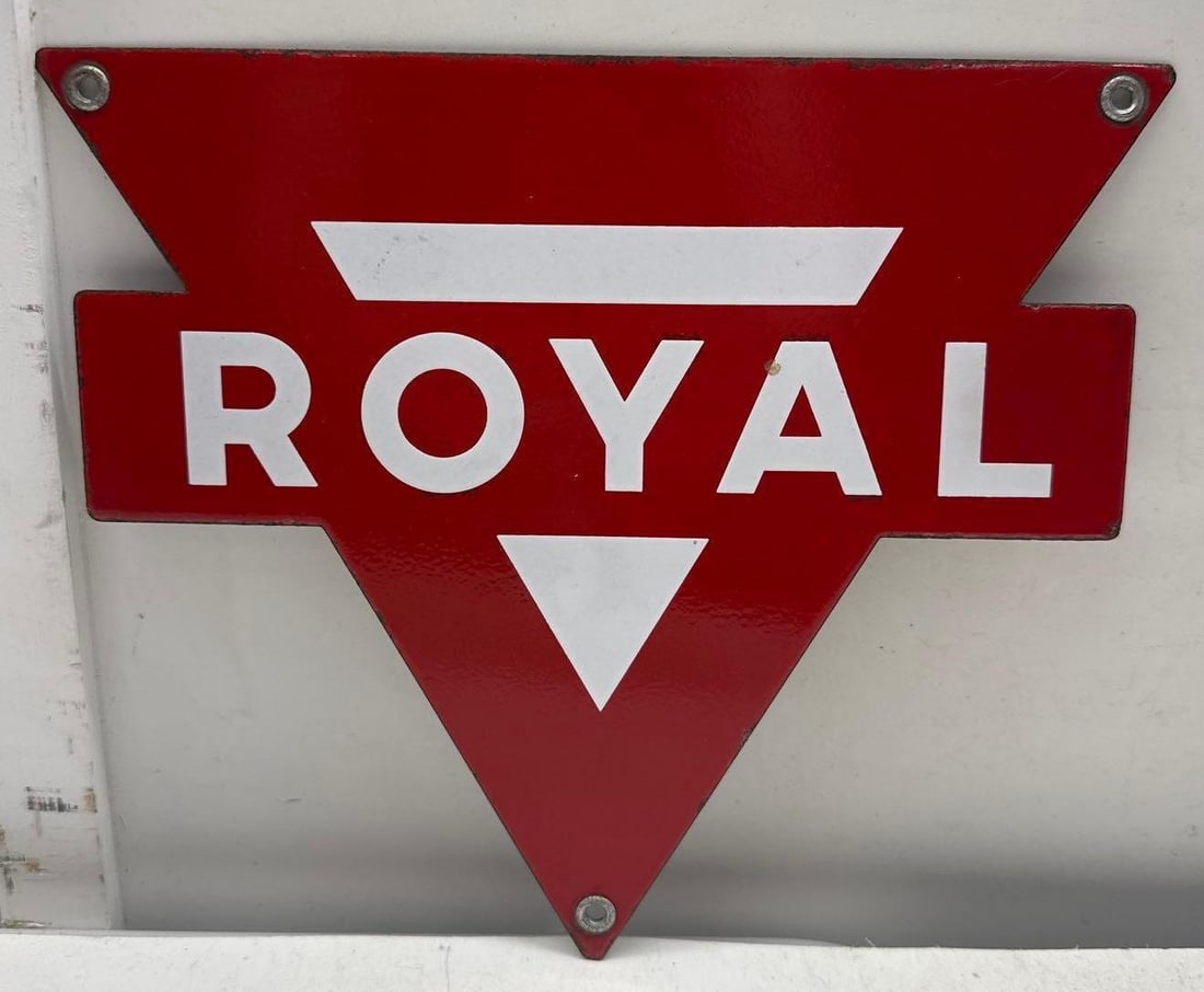 Porcelain Red Conoco Triangle Gas Pump Sign (1 of 2)