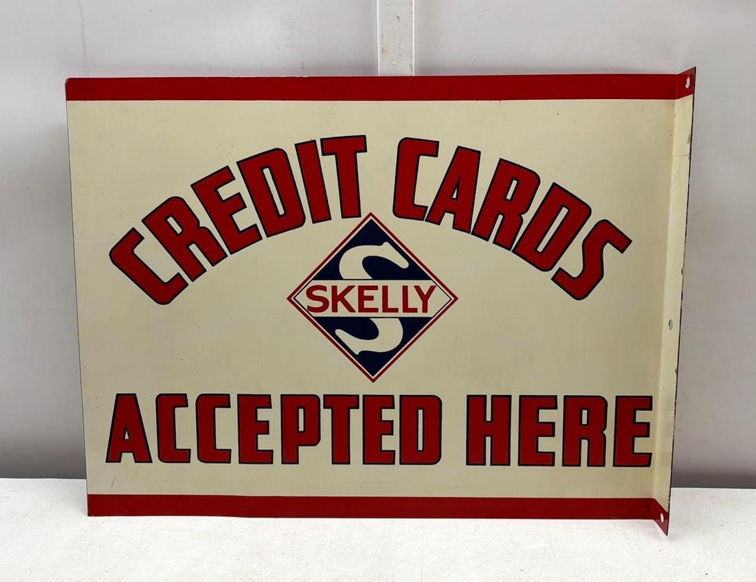 Skelly Credit Cards Accepted Here Flange Sign (1 of 5)