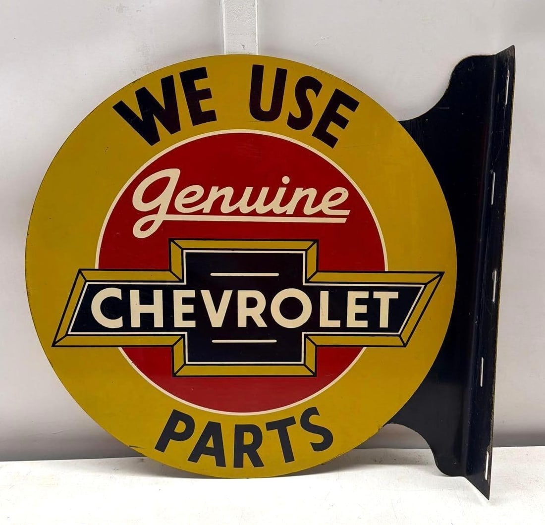 We Use Genuine Chevrolet Parts Flange Sign (1 of 5)