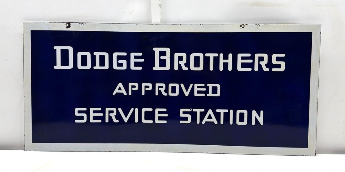 1920's Dodge Brothers Approved Service Station Porcelain Dealership Sign (1 of 4)