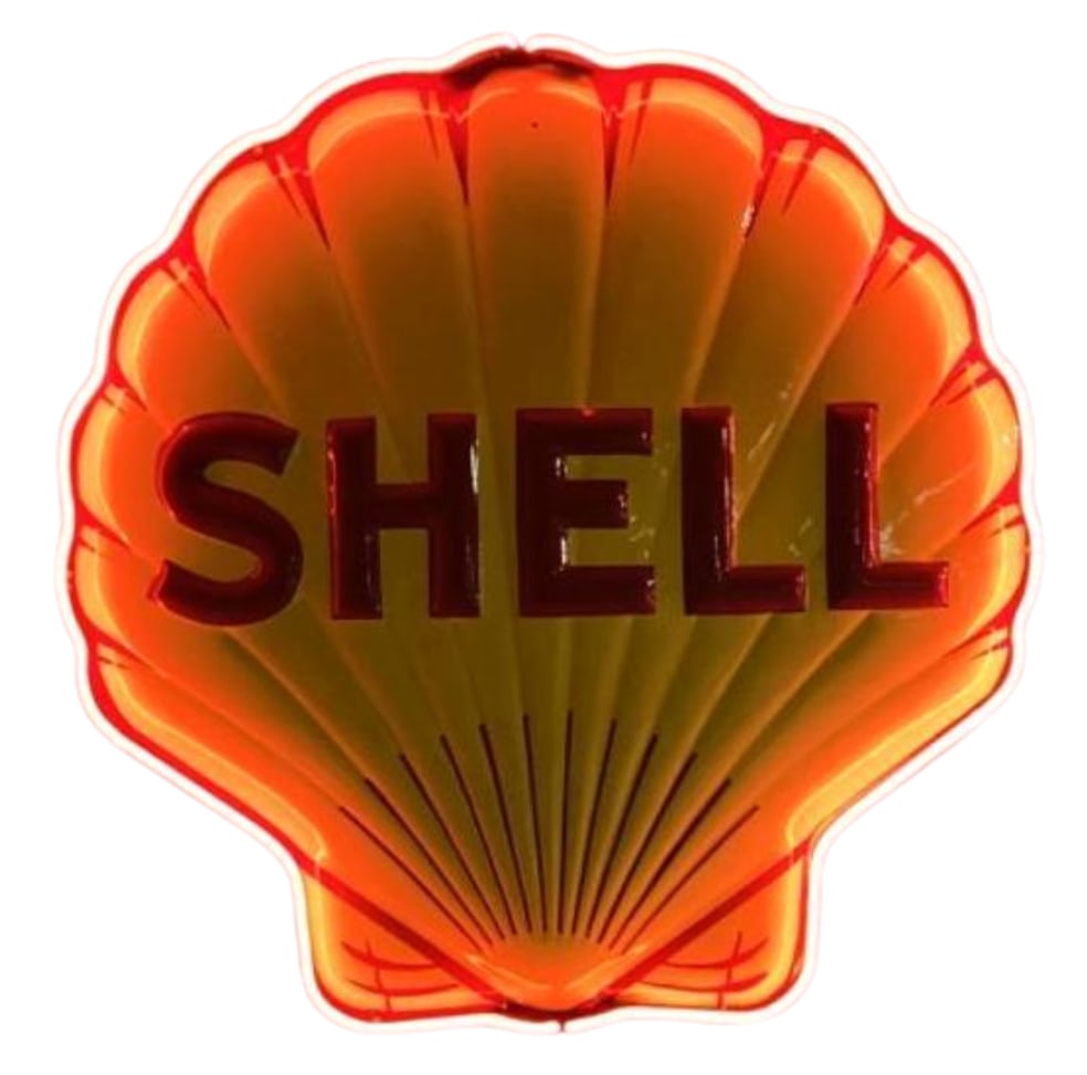 48" Shell Clam Embossed Porcelain Neon Sign (1 of 8)