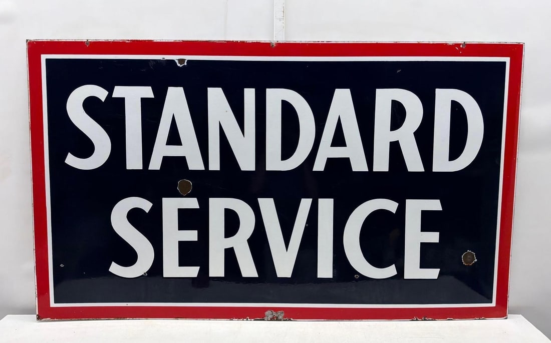 1930's Standard Service Double Sided Porcelain Sign (1 of 2)