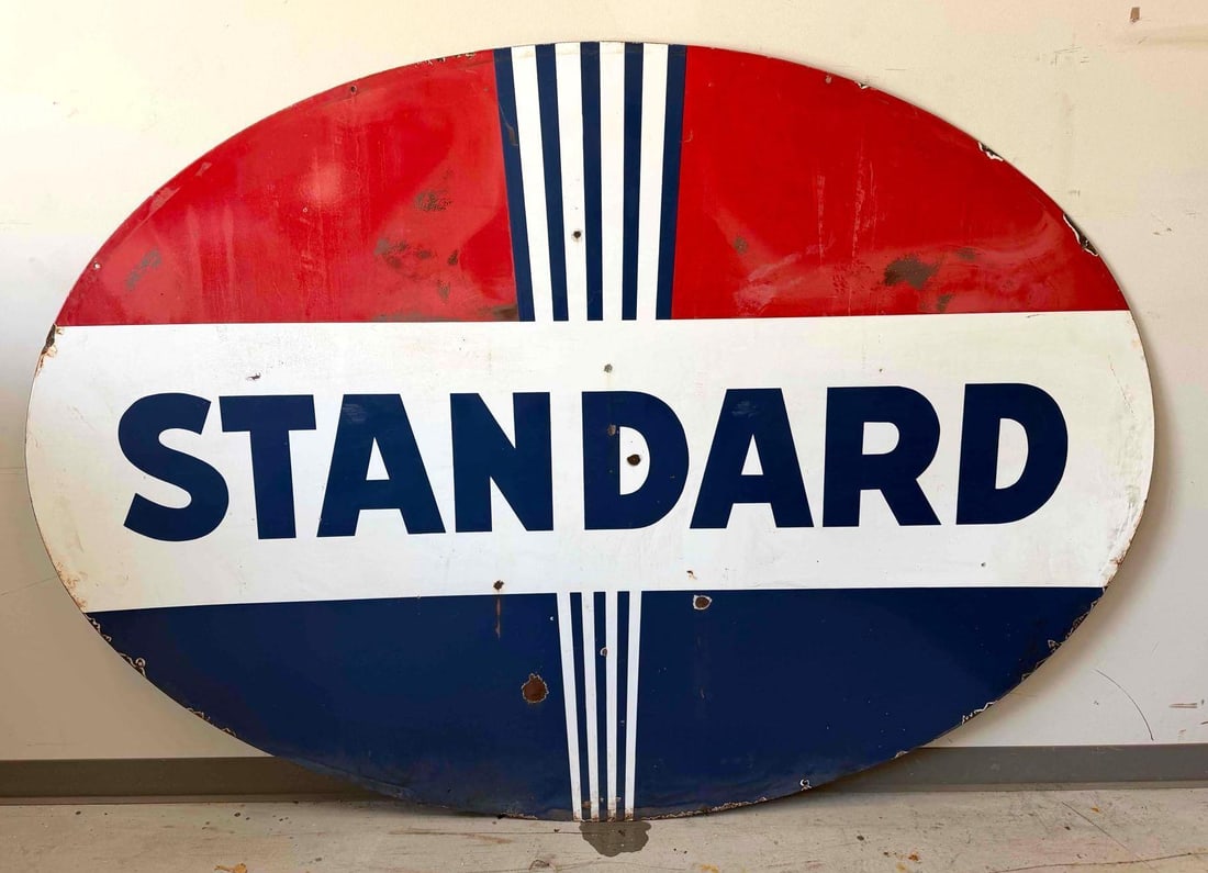 84" Standard Oval Porcelain Sign (1 of 2)