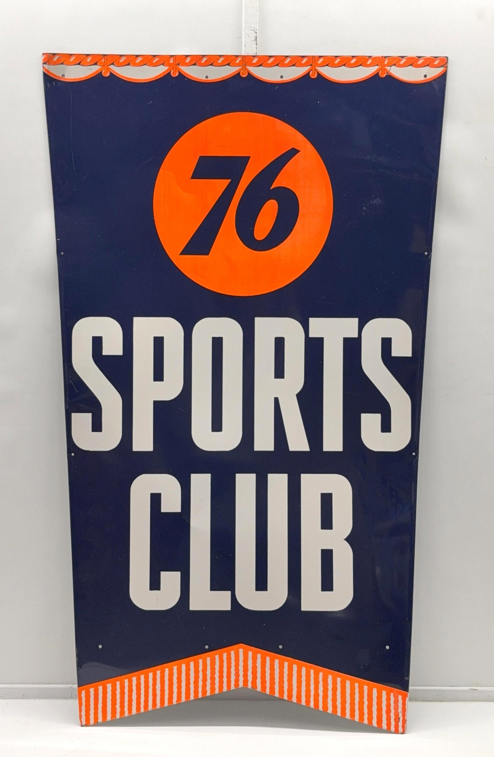 60" Union 76 Sport Club Banner Embossed Metal Sign (1 of 2)