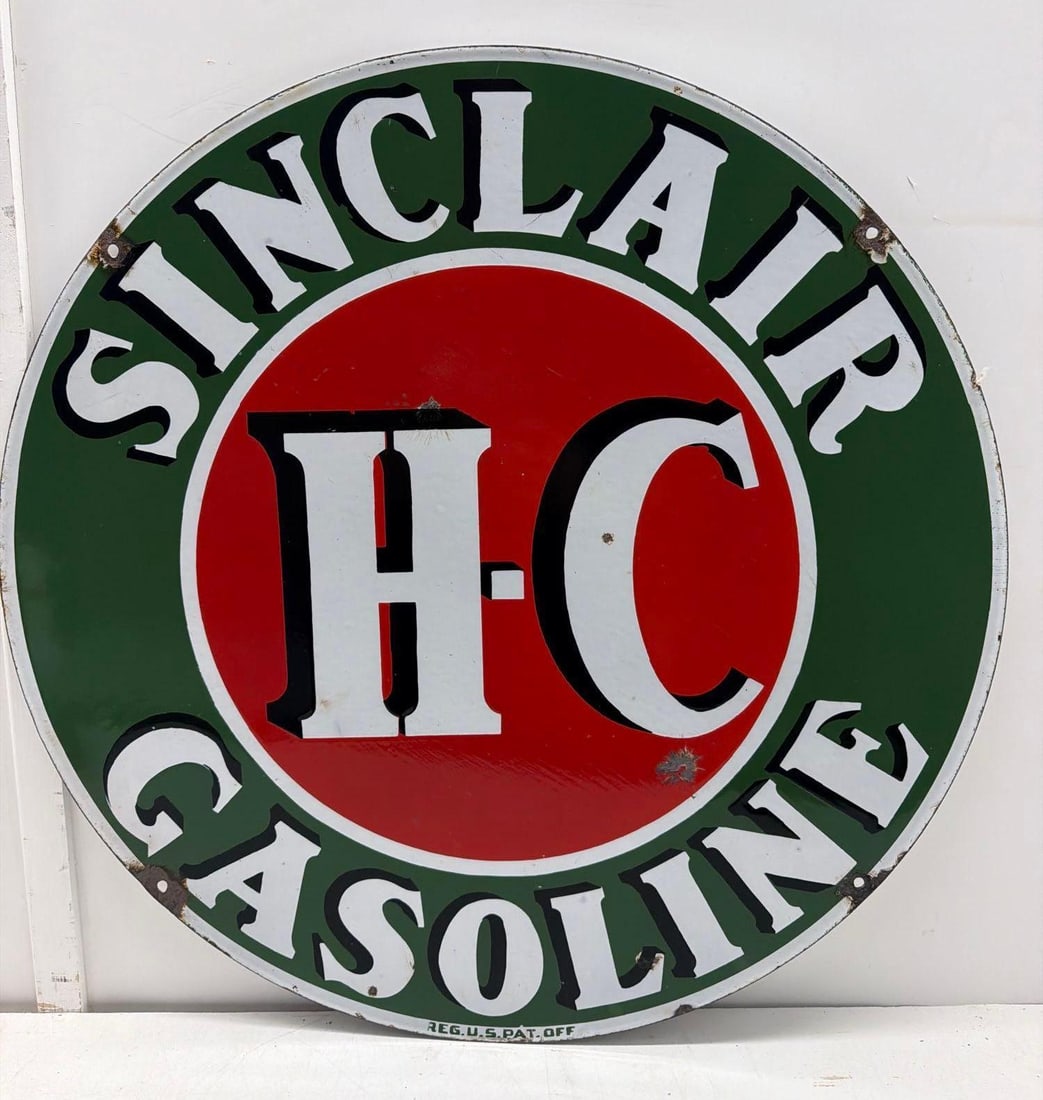 24" Sinclair H-C Porcelain Sign (1 of 5)