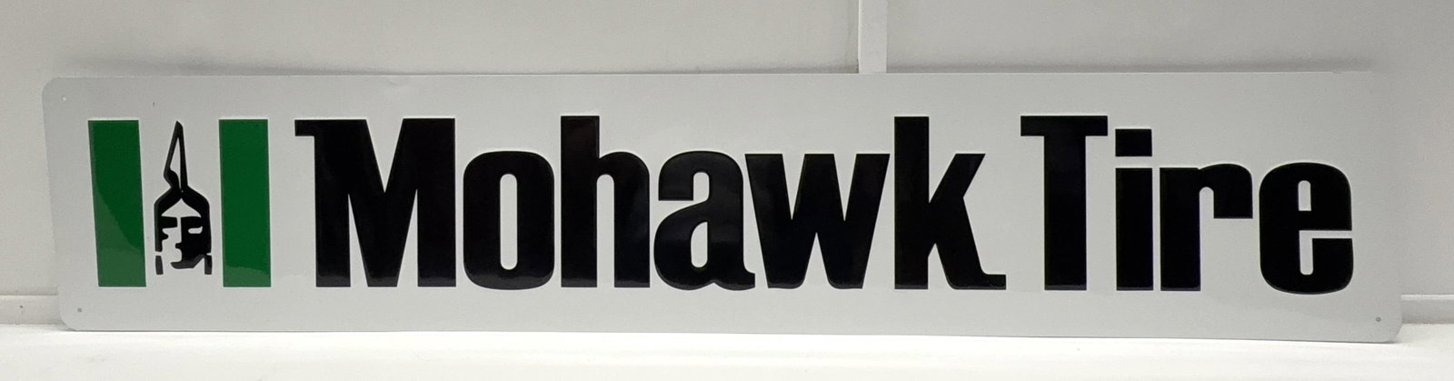 Mowhawk Tires Embossed Metal Sign w/ Indian (1 of 3)