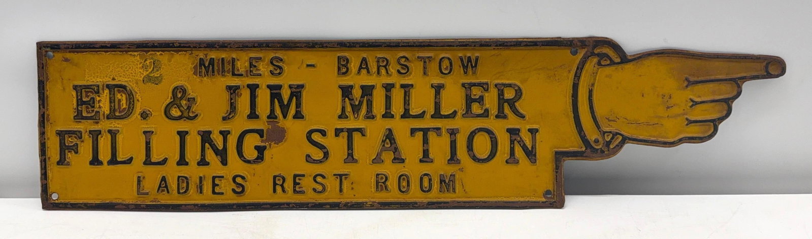 Ed & Jim Miller Filling Station Pointed Finger Sign Route 66 Bartsow, CA (1 of 3)