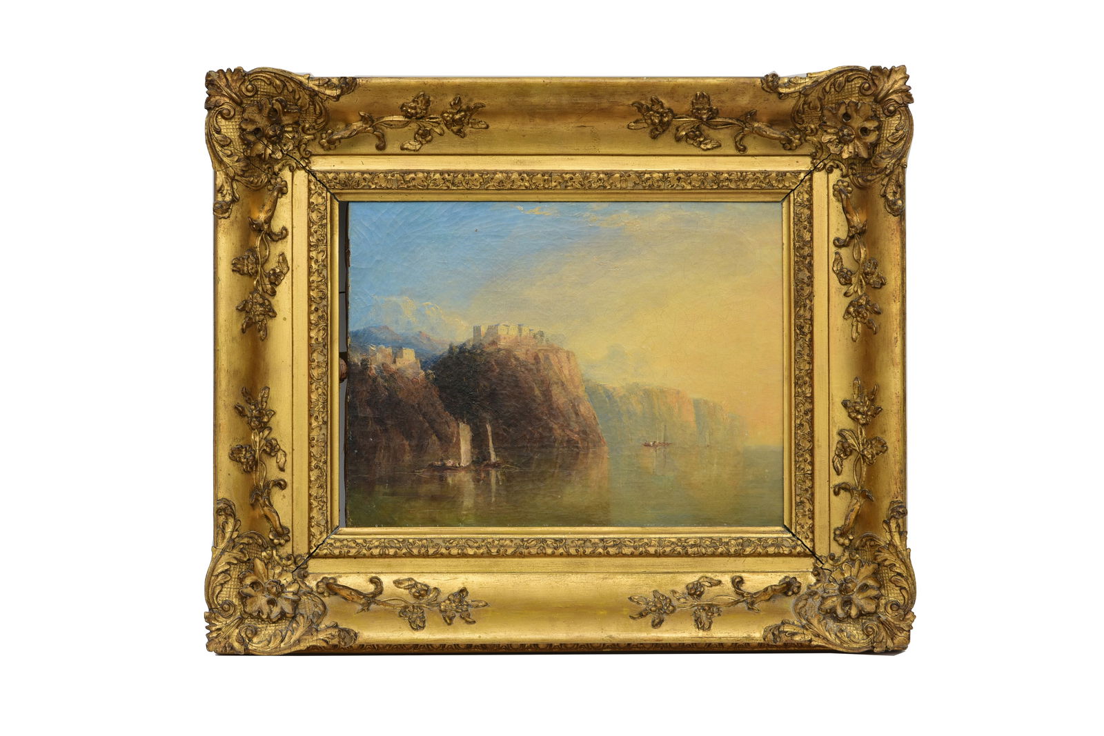 In the Manner of James Baker Pyne (English, 1800-1870)  A Castle on a North Italian Clifftop (1 of 14)