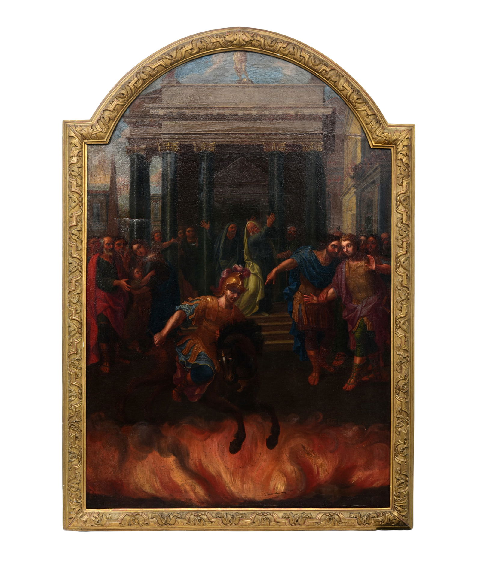 In the Manner of Girolamo Brusaferro (Venetian, 1677-1745)  The Sacrifice of Marco Curzio, 18th (1 of 16)