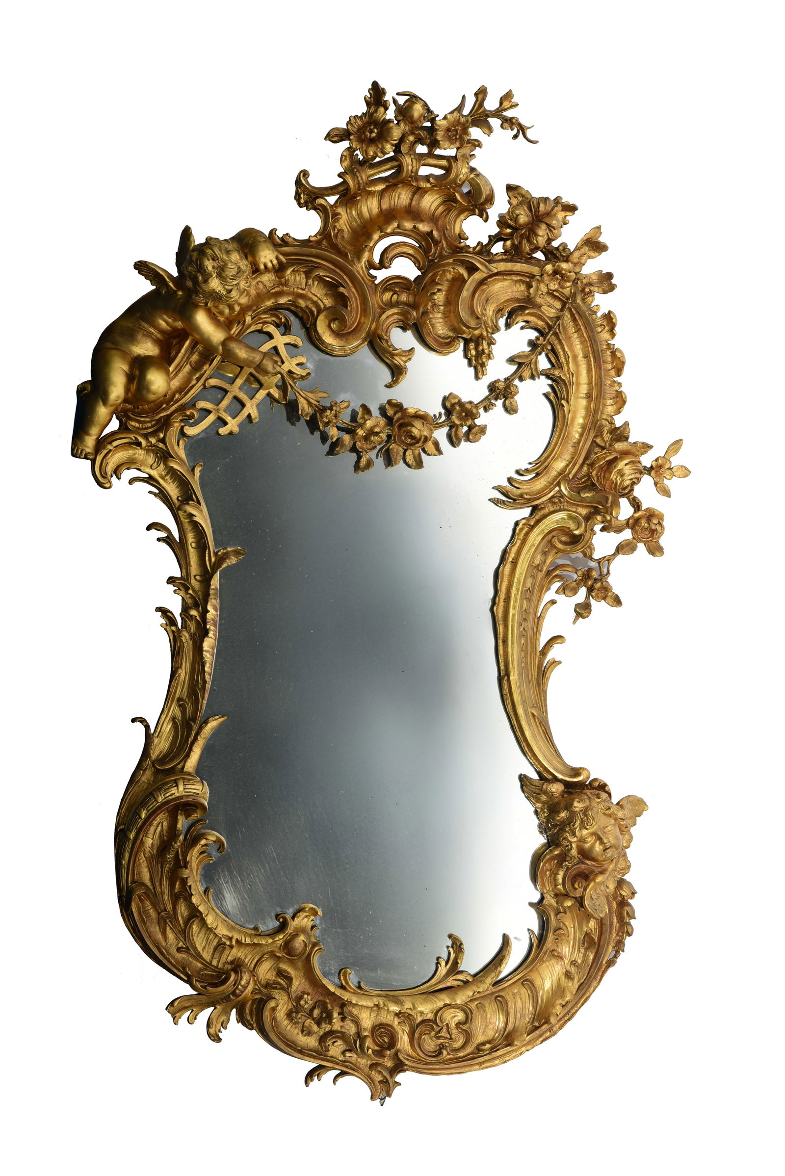 A French Louis XV Style Giltwood Mirror Circa 1900 (1 of 1)