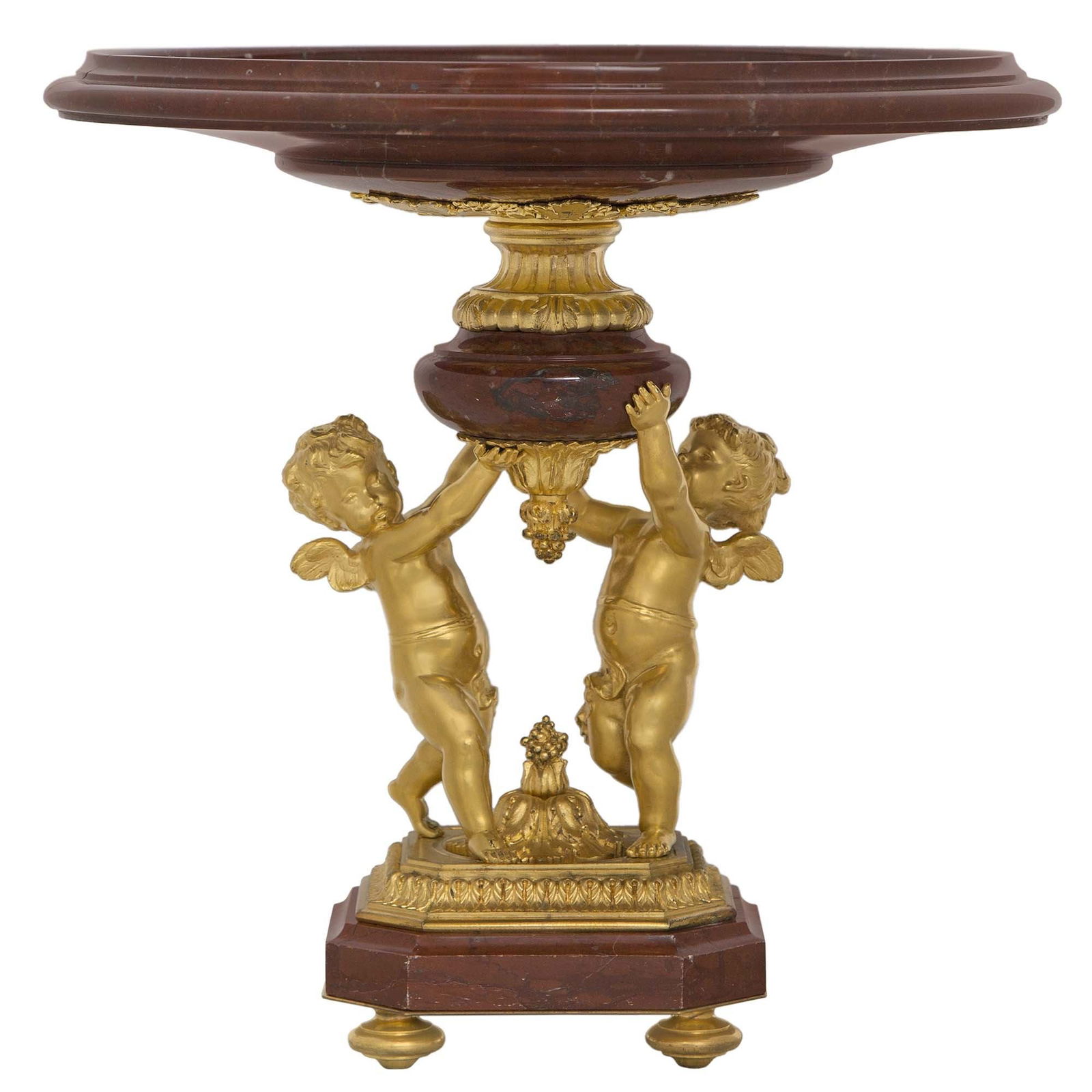 A Louis XVI Style Gilt Bronze and Rouge Marble Tazza Late19th/early 20th Century (1 of 6)