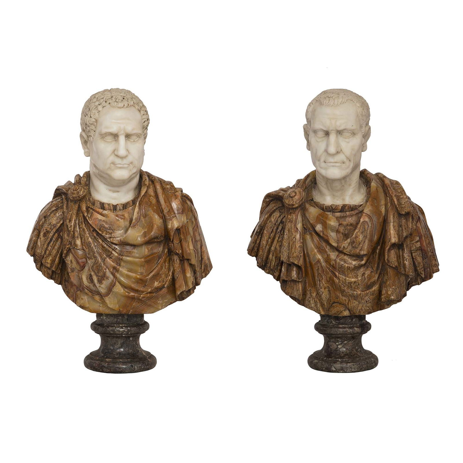 After the Antique, A Pair of Italian Marble Busts of Roman Emperors (1 of 9)
