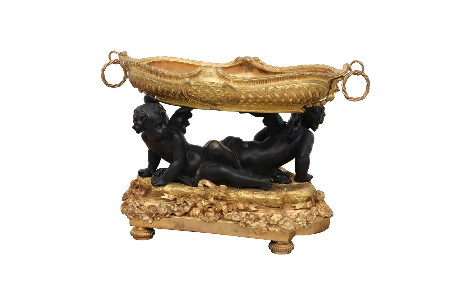 A Louis XV Style Gilt and Patinated Bronze Centerpiece Late 19th/early 20th Century (1 of 1)