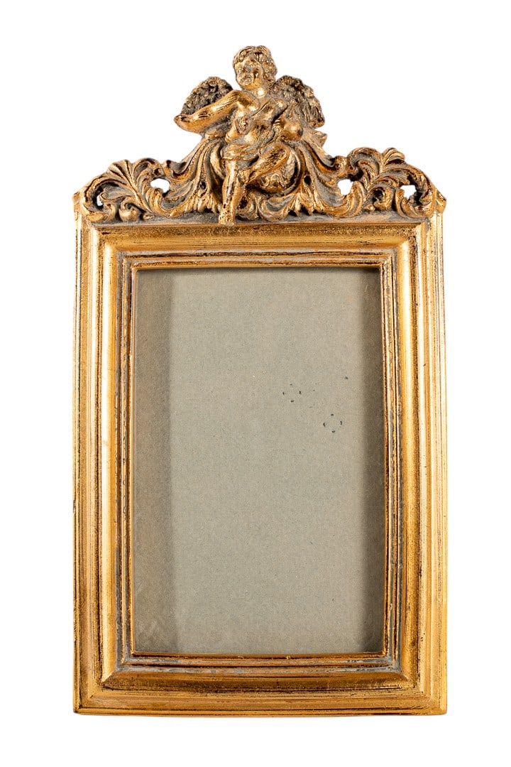 Antique Cherub French Baroque Ornate Gold Wood Picture Frame #2 (1 of 2)