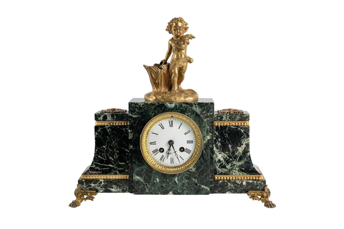 Antique Empire French Mantel Clock “Cherub Angel Boy” (1 of 4)