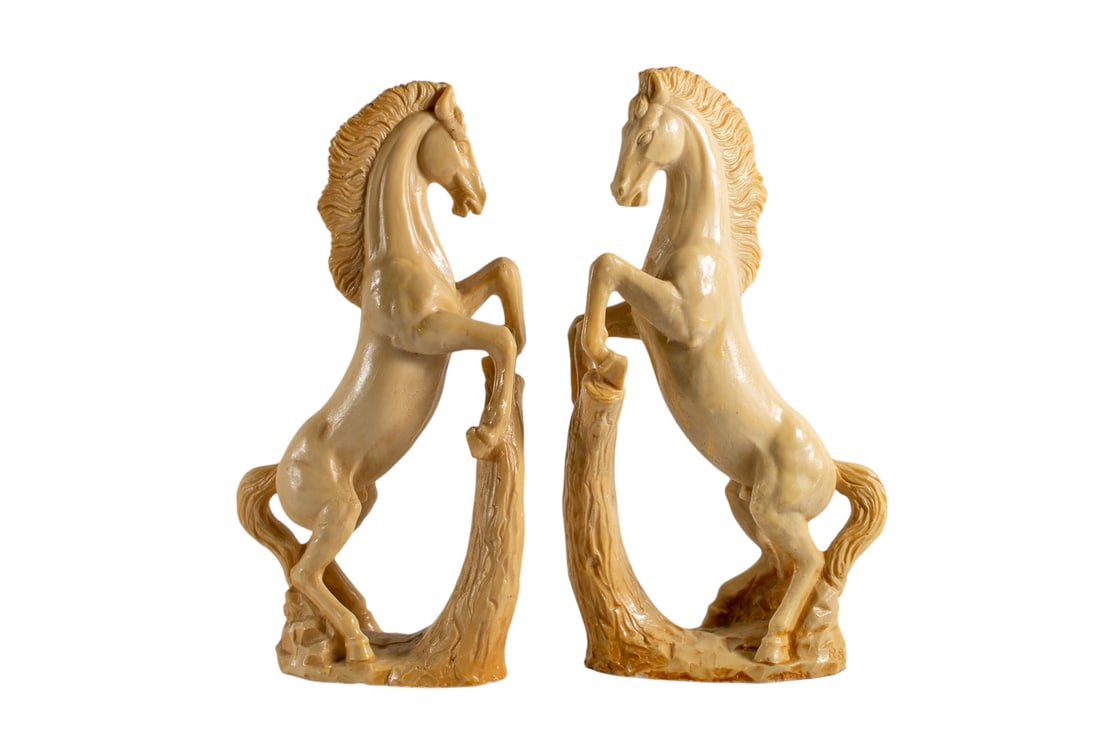 Vintage Mid-Century Resin Horses Table Book End - 1950c (1 of 6)