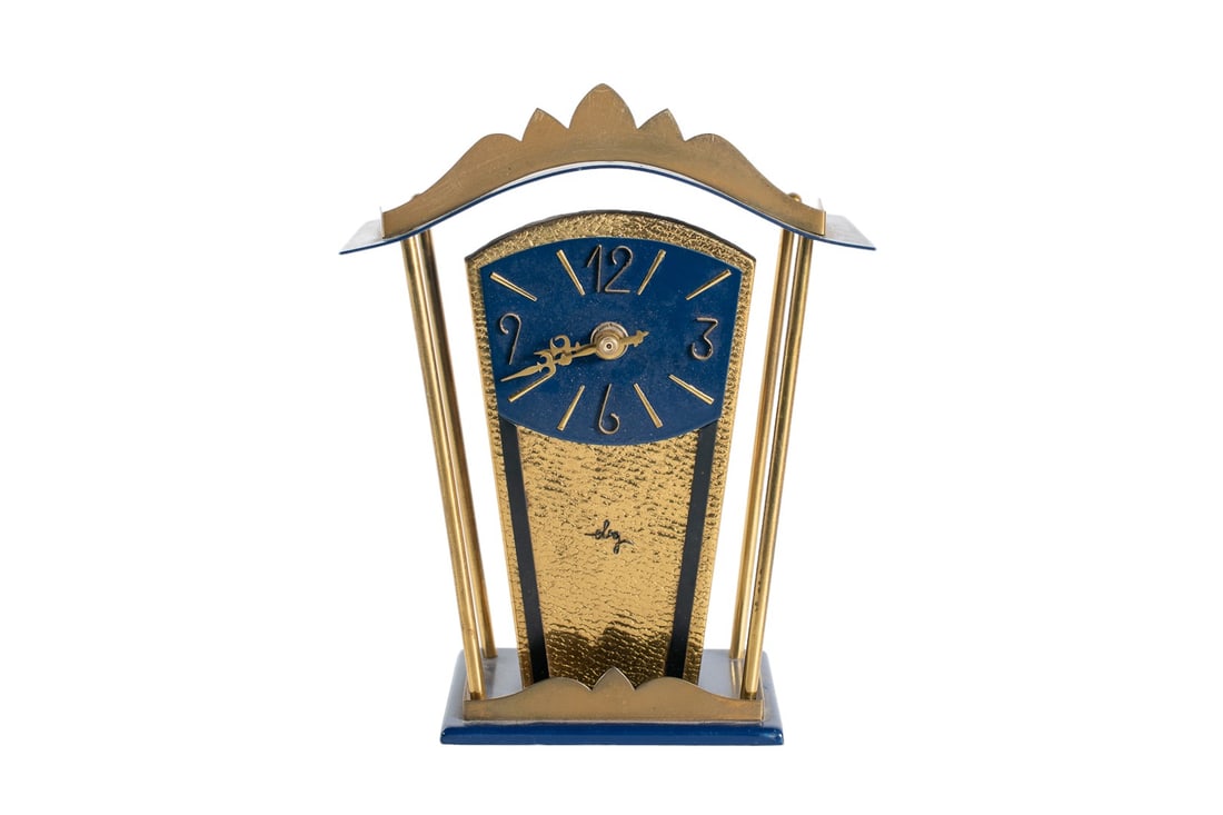 Vintage Table Fireplace Clock "Pavillon" by EBG (1 of 7)