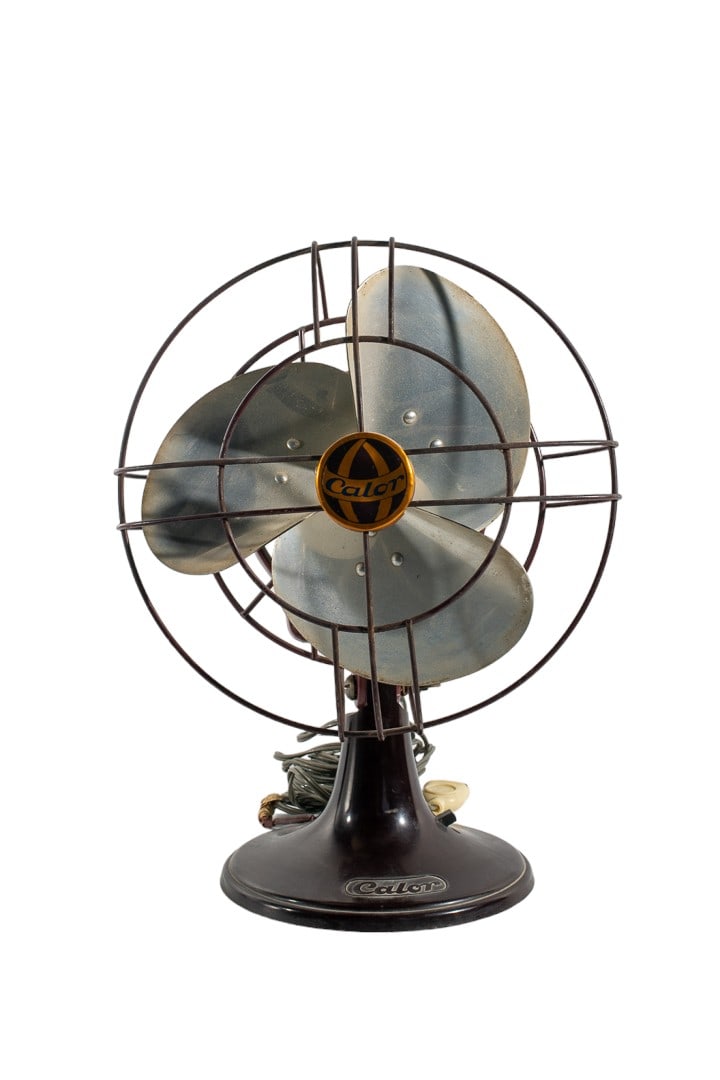 1950s French Mid-Century Vintage Metal Bakelite Fan from Calor (1 of 6)