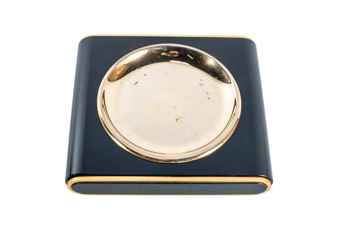 Art Deco Vintage Italian Lacquer & Gold Cigar Ash Tray (1 of 6)