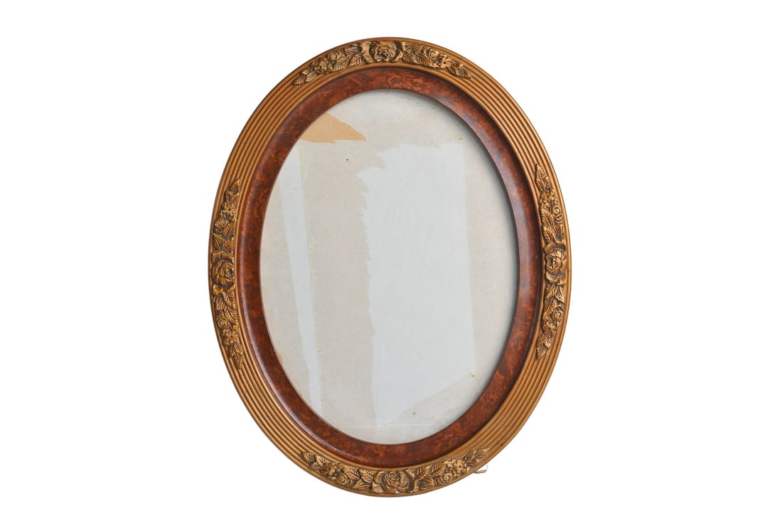 Large 19th Century Original French Napoleon III Carved Giltwood Oval Photo Frame (1 of 4)